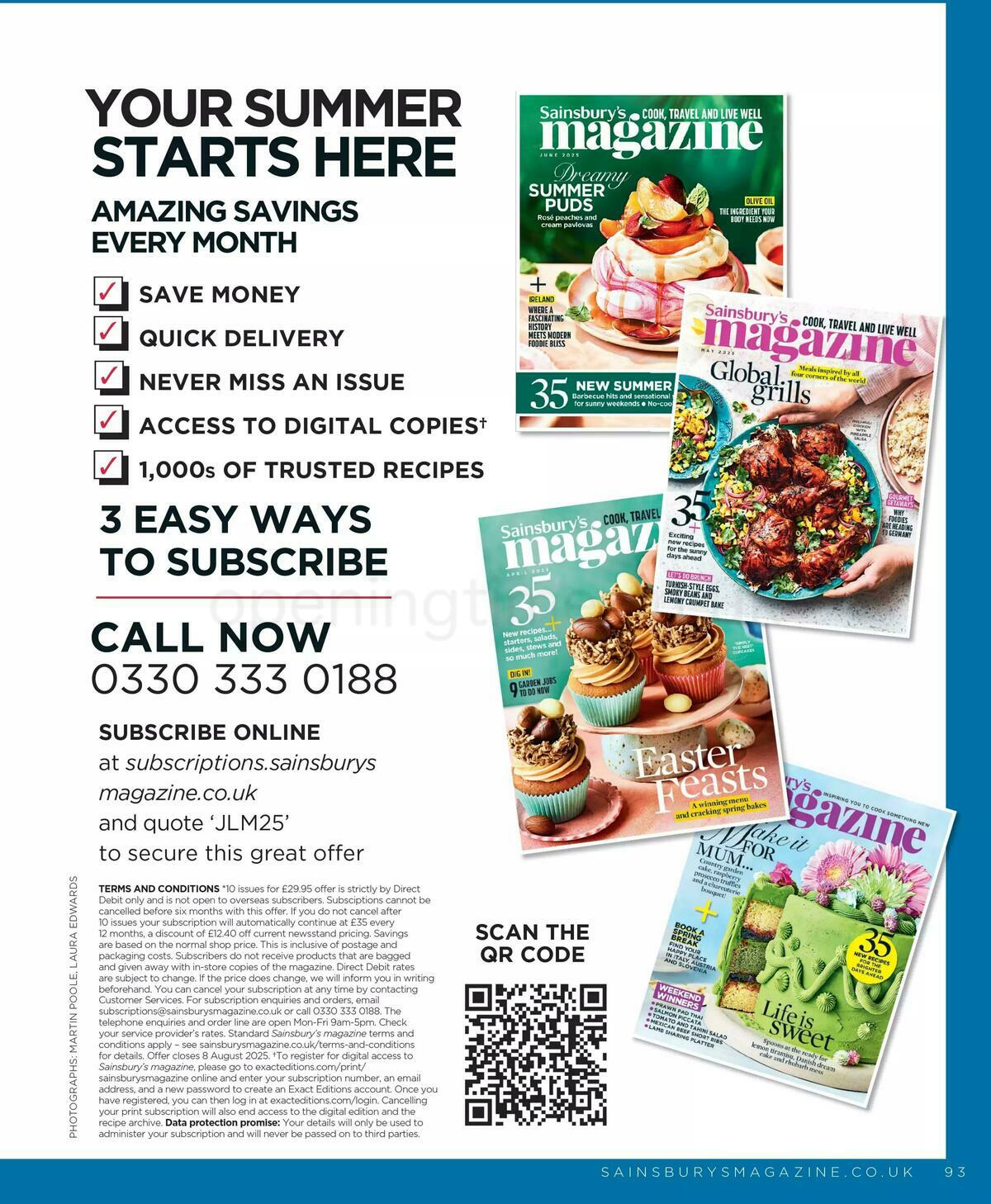 Sainsbury's Magazine July Offers from 1 July