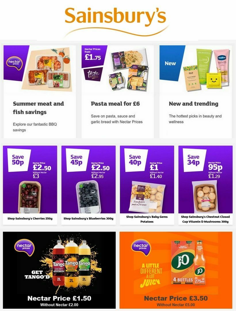 Sainsbury's Offers from 25 July