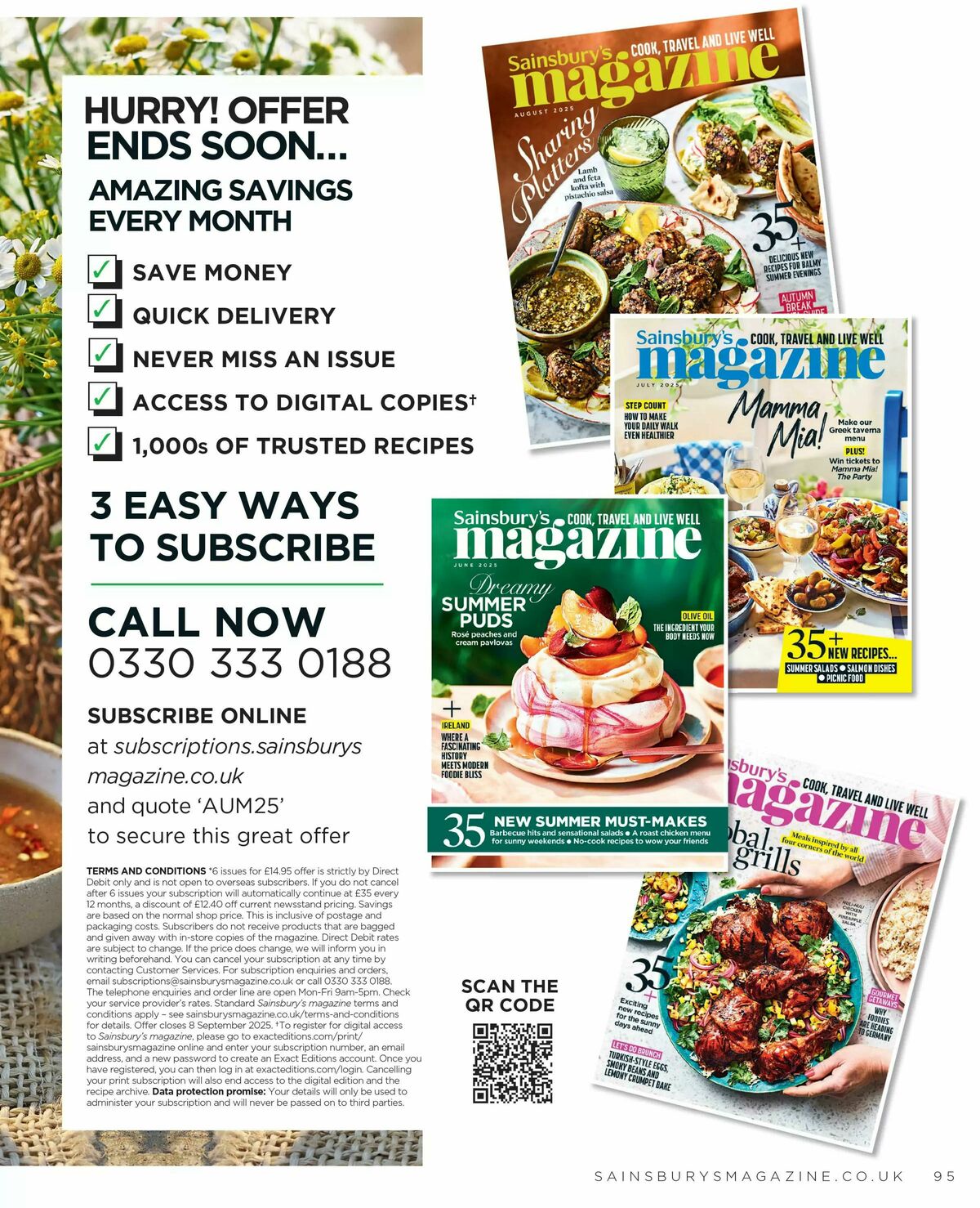 Sainsbury's Magazine August Offers from 1 August