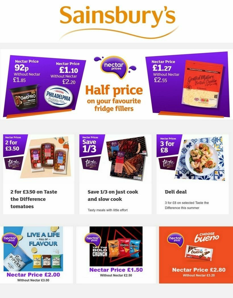 Sainsbury's Offers from 9 August