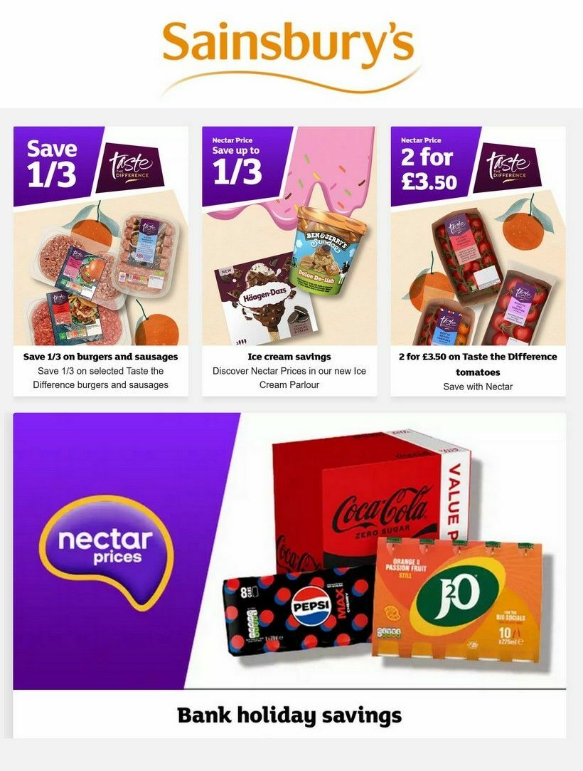 Sainsbury's Offers from 20 August