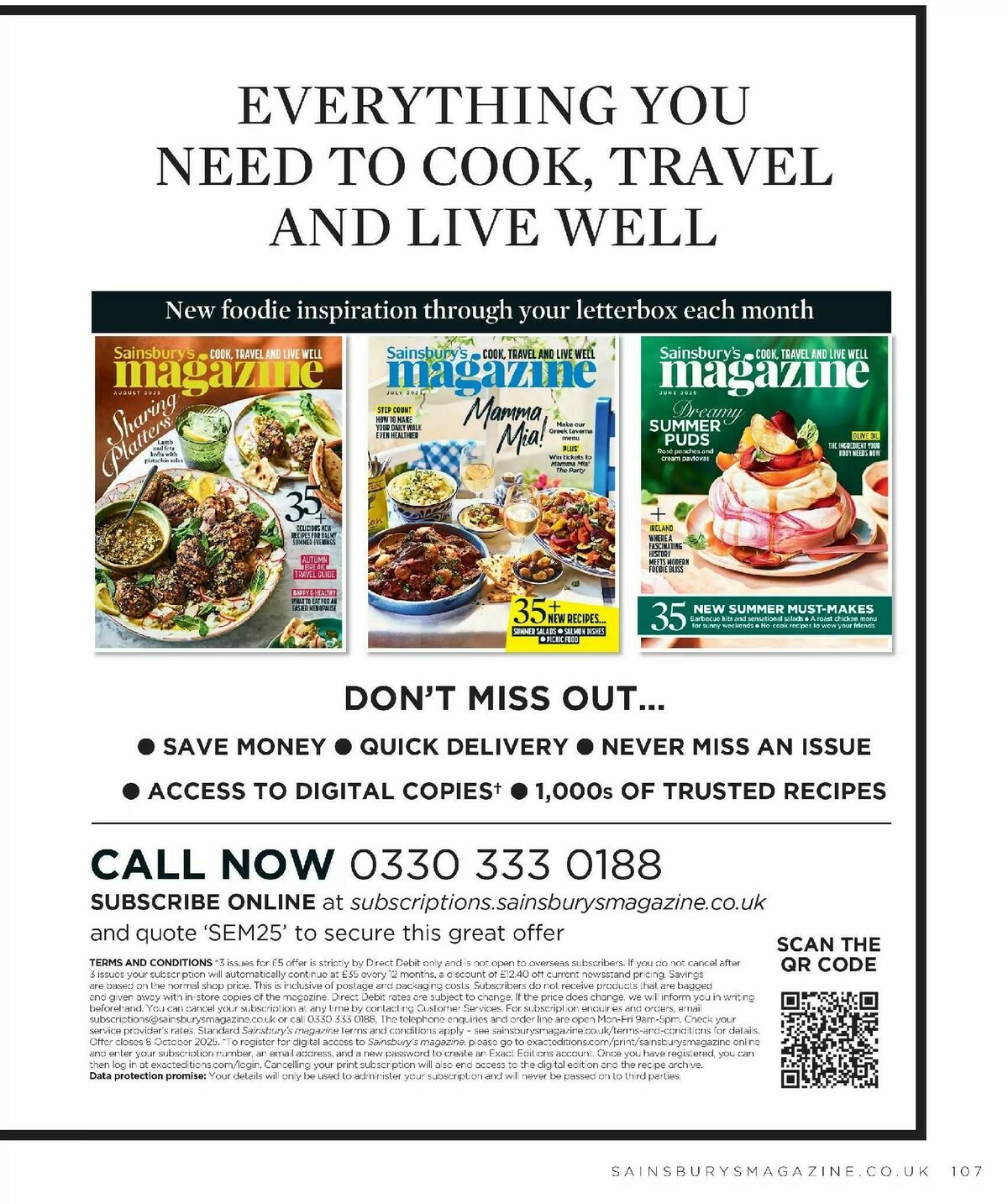 Sainsbury's Magazine September Offers from 1 September