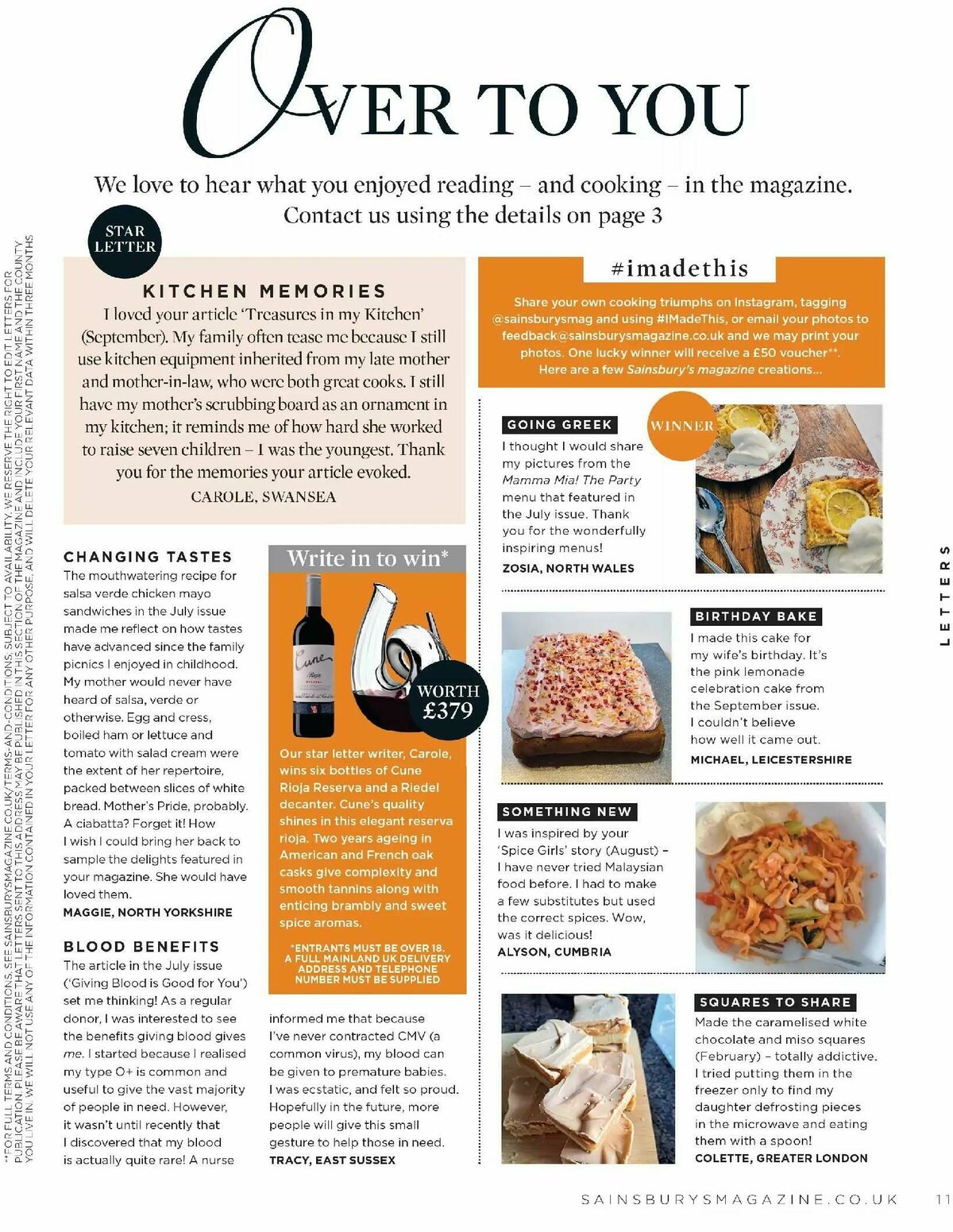 Sainsbury's Magazine October Offers from 1 October