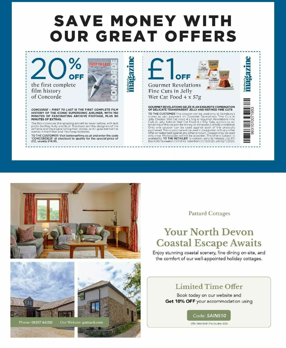 Sainsbury's Magazine October Offers from 1 October