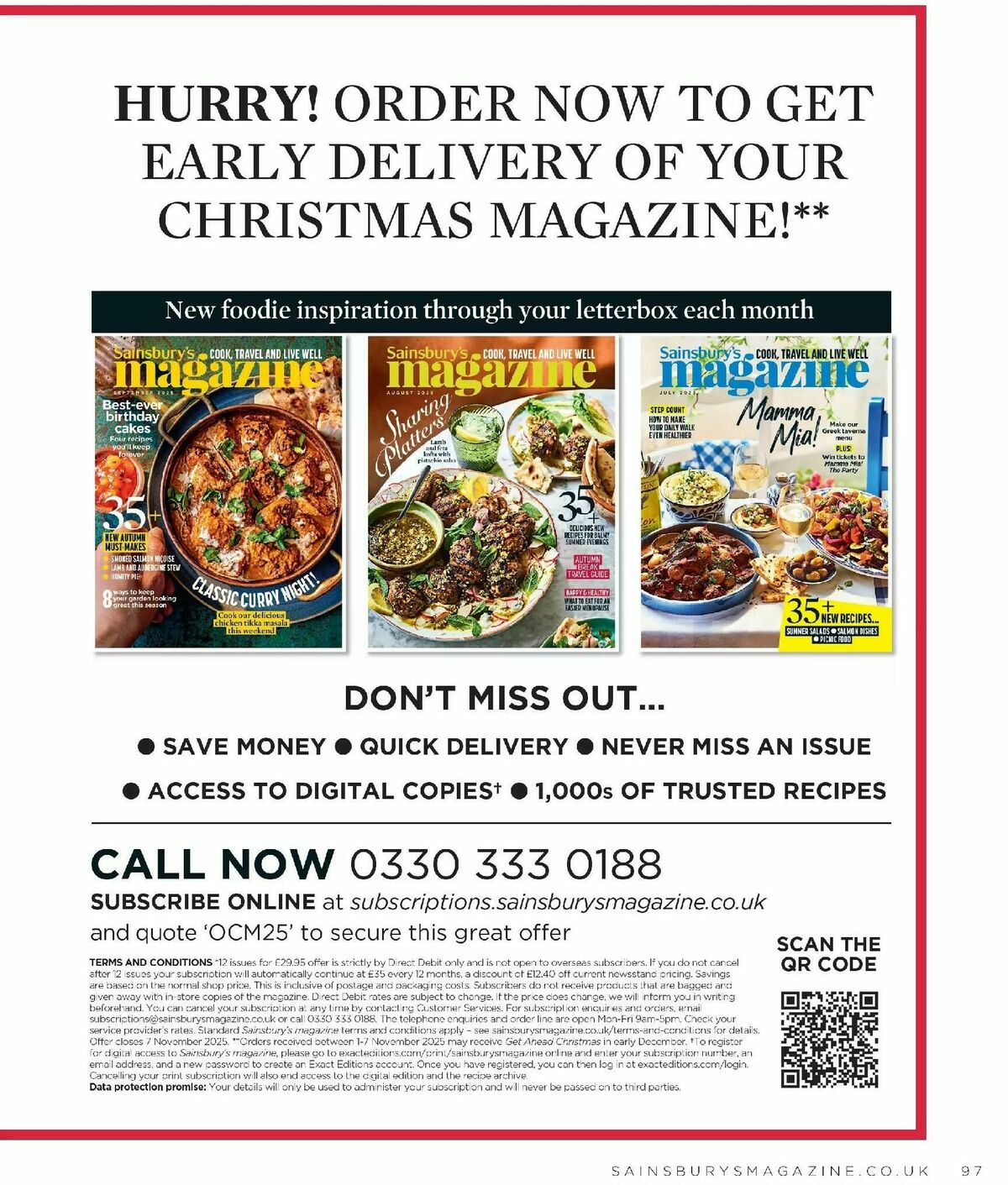 Sainsbury's Magazine October Offers from 1 October