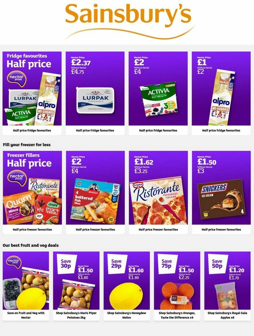 Sainsbury's Offers from 10 October