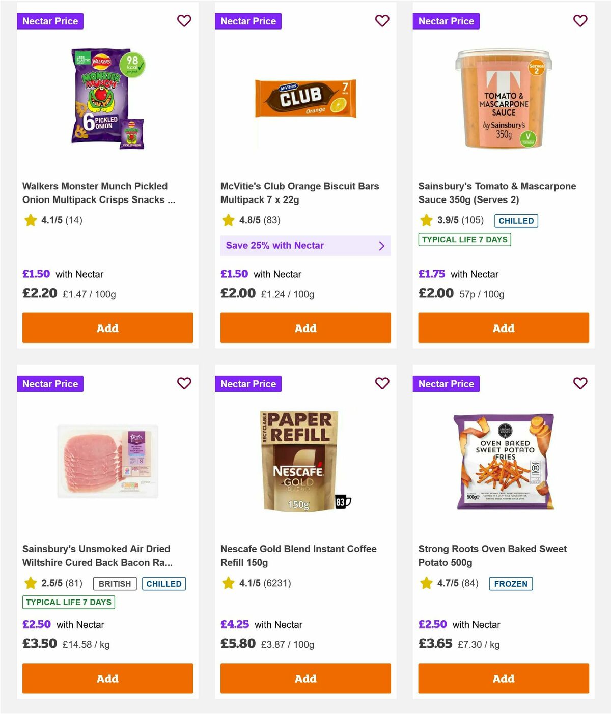 Sainsbury's Offers from 24 October