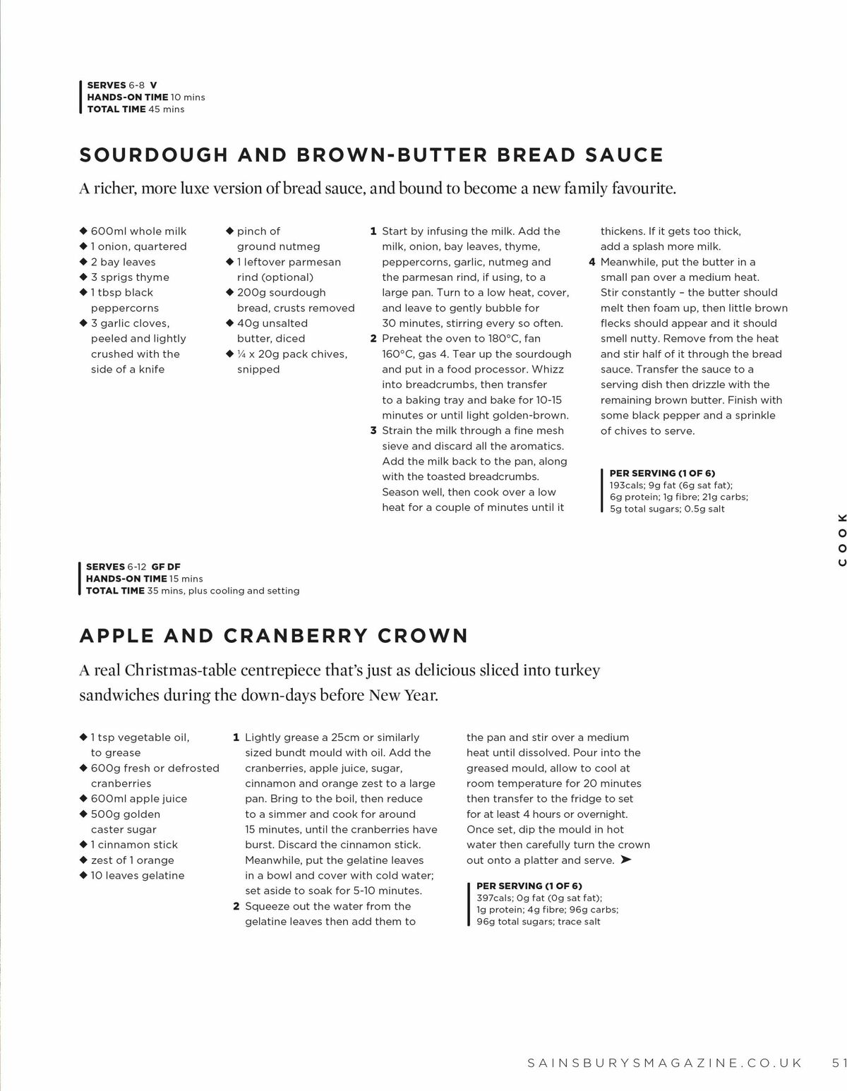 Sainsbury's Magazine November Offers from 1 November