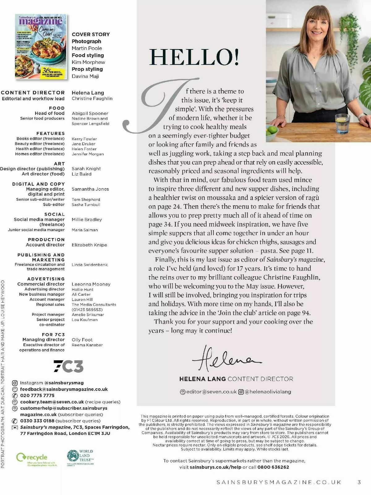 Sainsbury's Magazine April Offers from 1 April