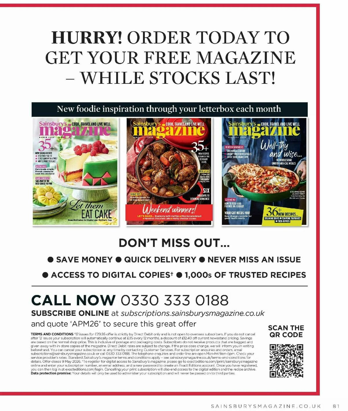 Sainsbury's Magazine April Offers from 1 April