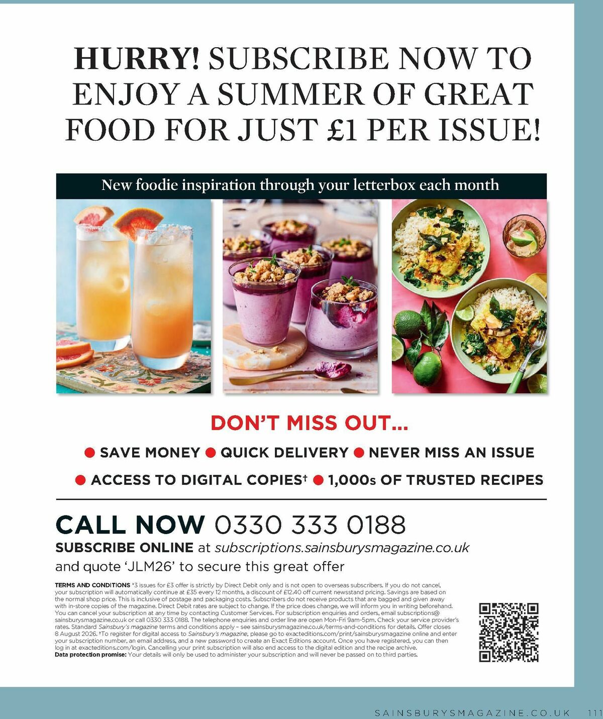 Sainsbury's Magazine July Offers from 1 July