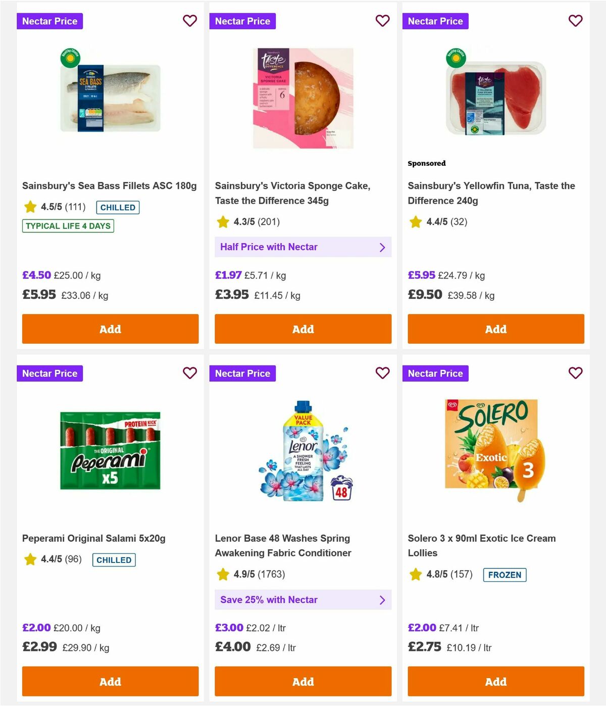 Sainsbury's Offers from 7 August
