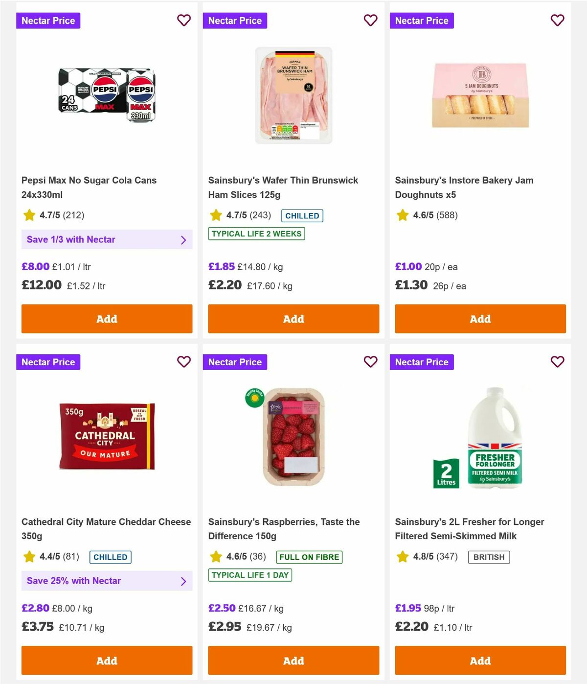 Sainsbury's Offers from 7 August