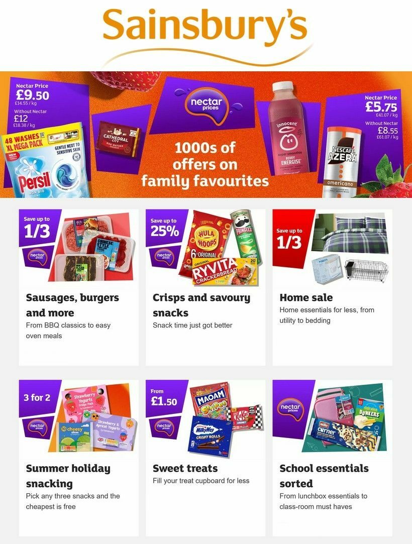 Sainsbury's Offers from 21 August