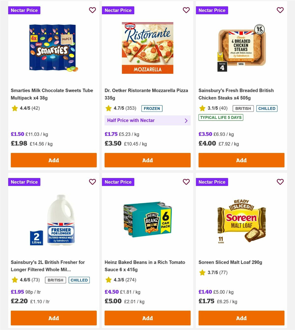 Sainsbury's Offers from 21 August