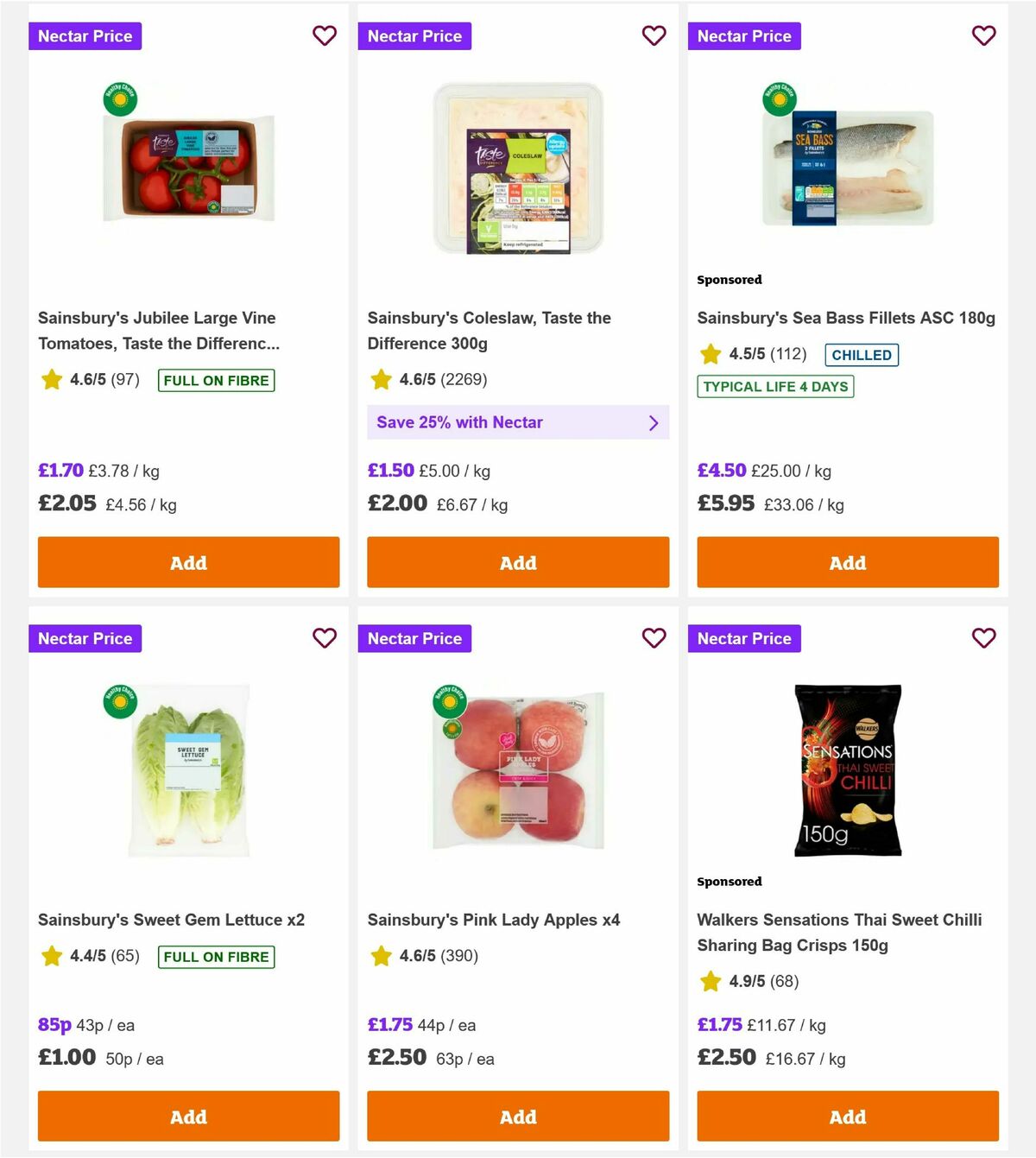 Sainsbury's Offers from 21 August