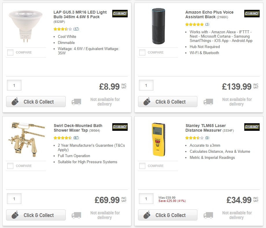 Screwfix Clearance Offers from 1 June