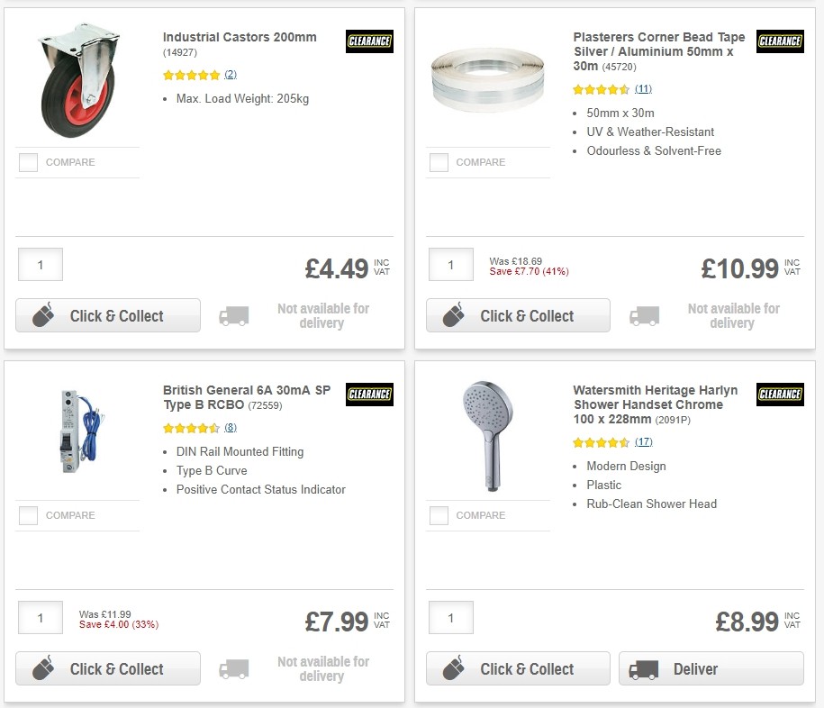 Screwfix Clearance Offers from 1 June