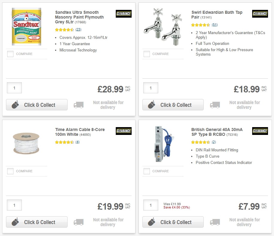 Screwfix Clearance Offers from 1 June