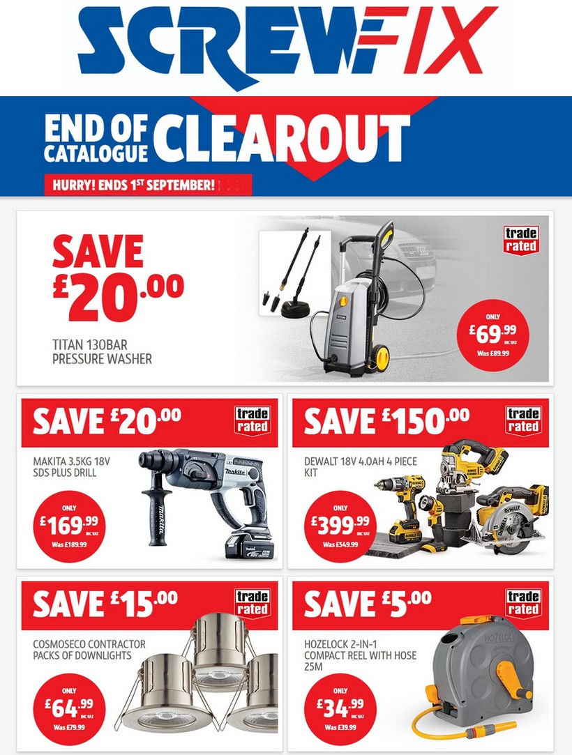 Screwfix Offers from 20 August
