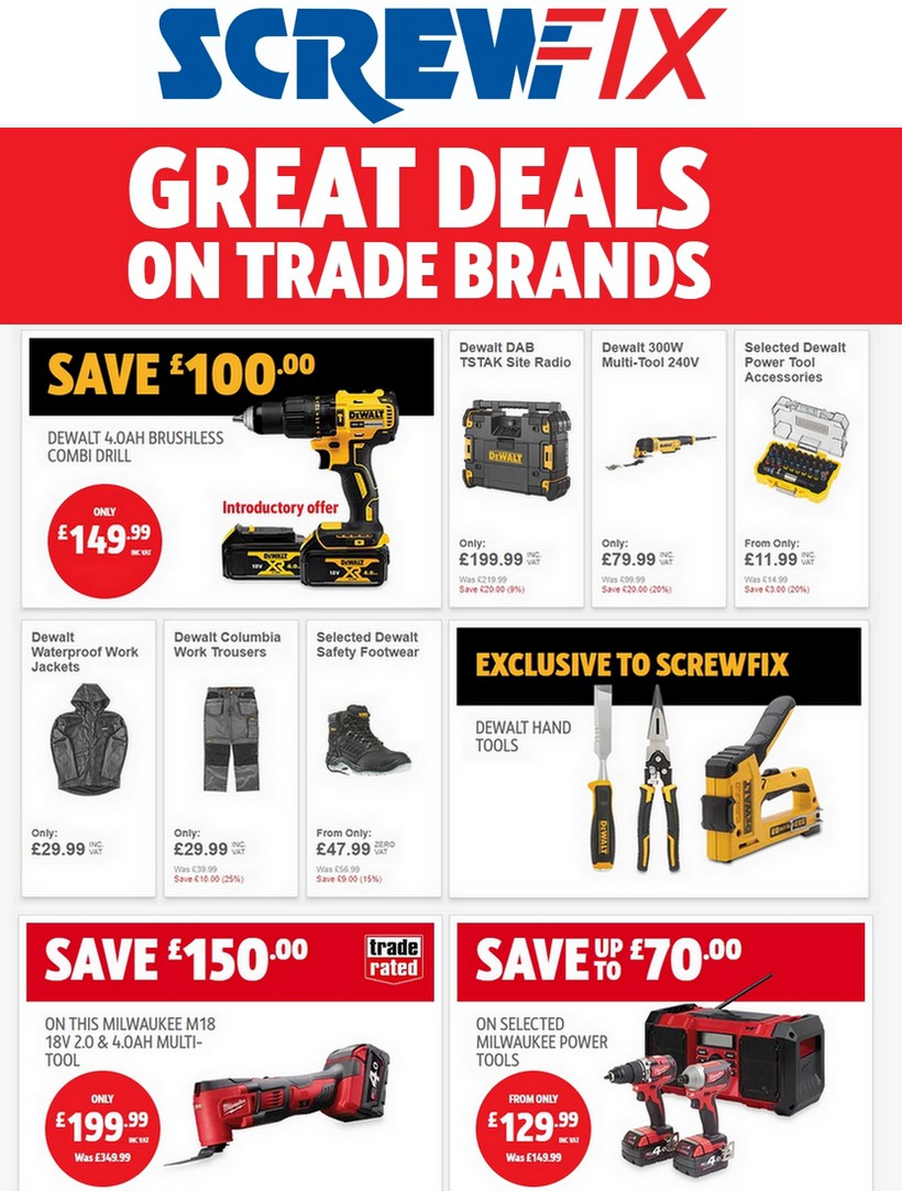 Screwfix Offers from 29 October