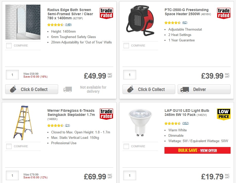 Screwfix Offers from 29 October