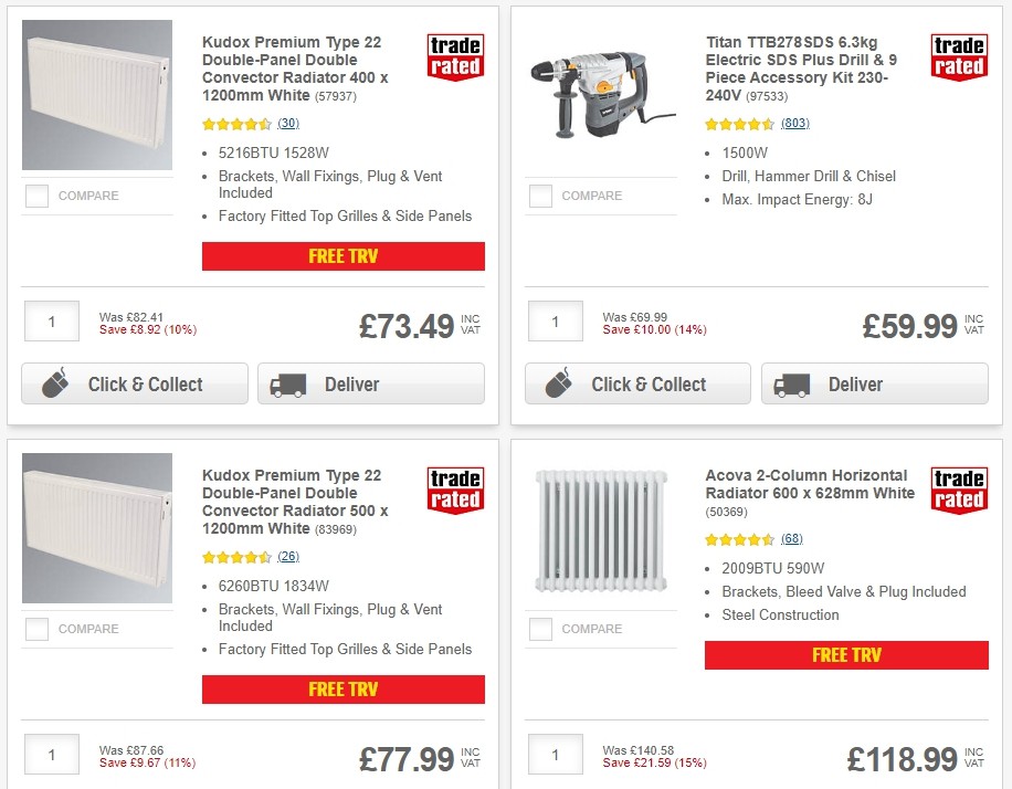 Screwfix Offers from 3 December