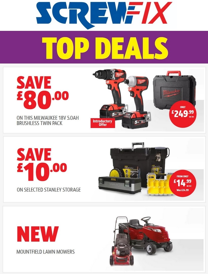 Screwfix Offers from 15 May