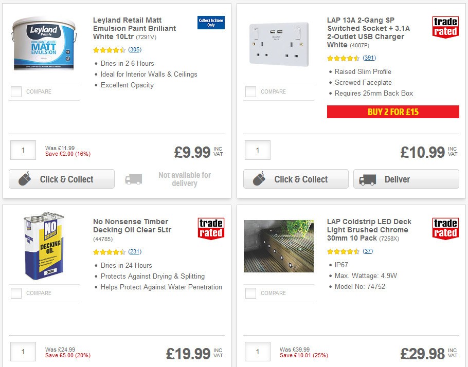 Screwfix Offers from 15 May