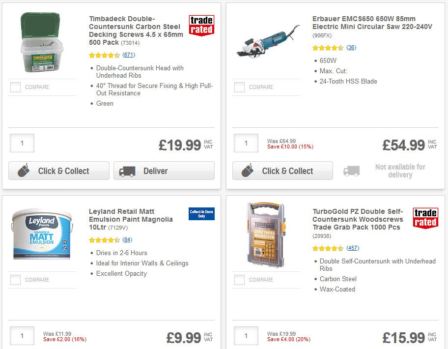 Screwfix Offers from 15 May