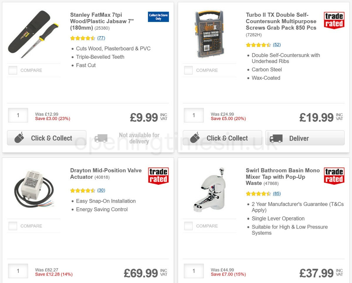 Screwfix Offers from 4 January