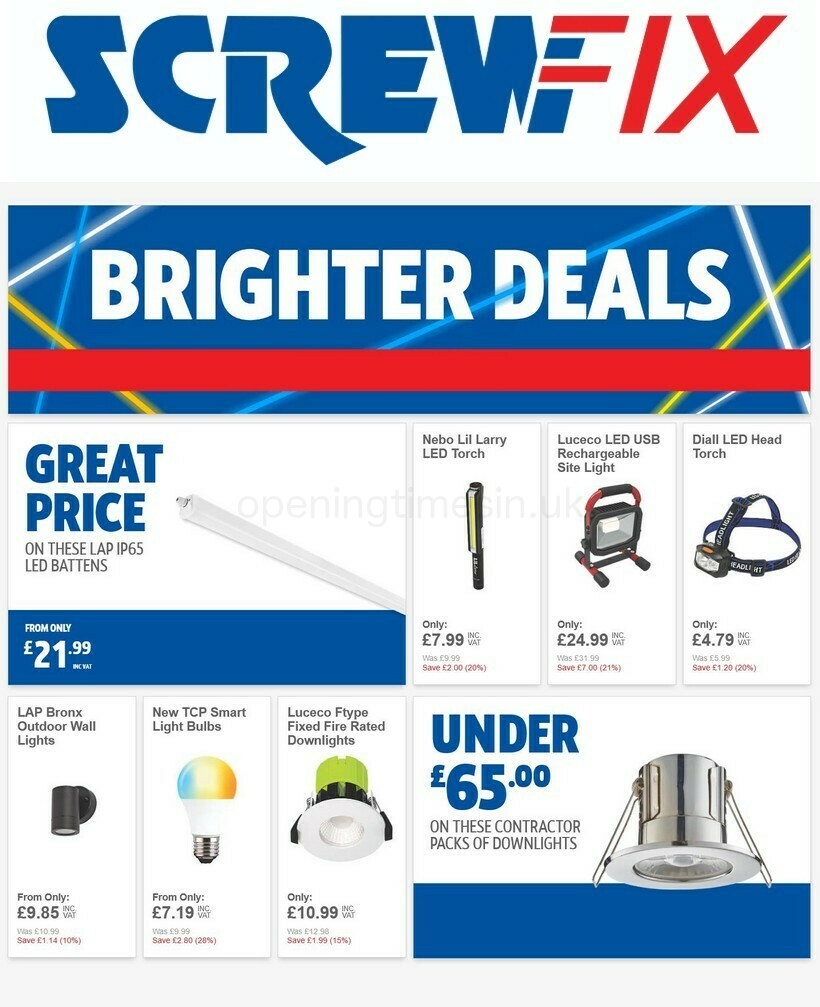 Screwfix Offers from 4 November