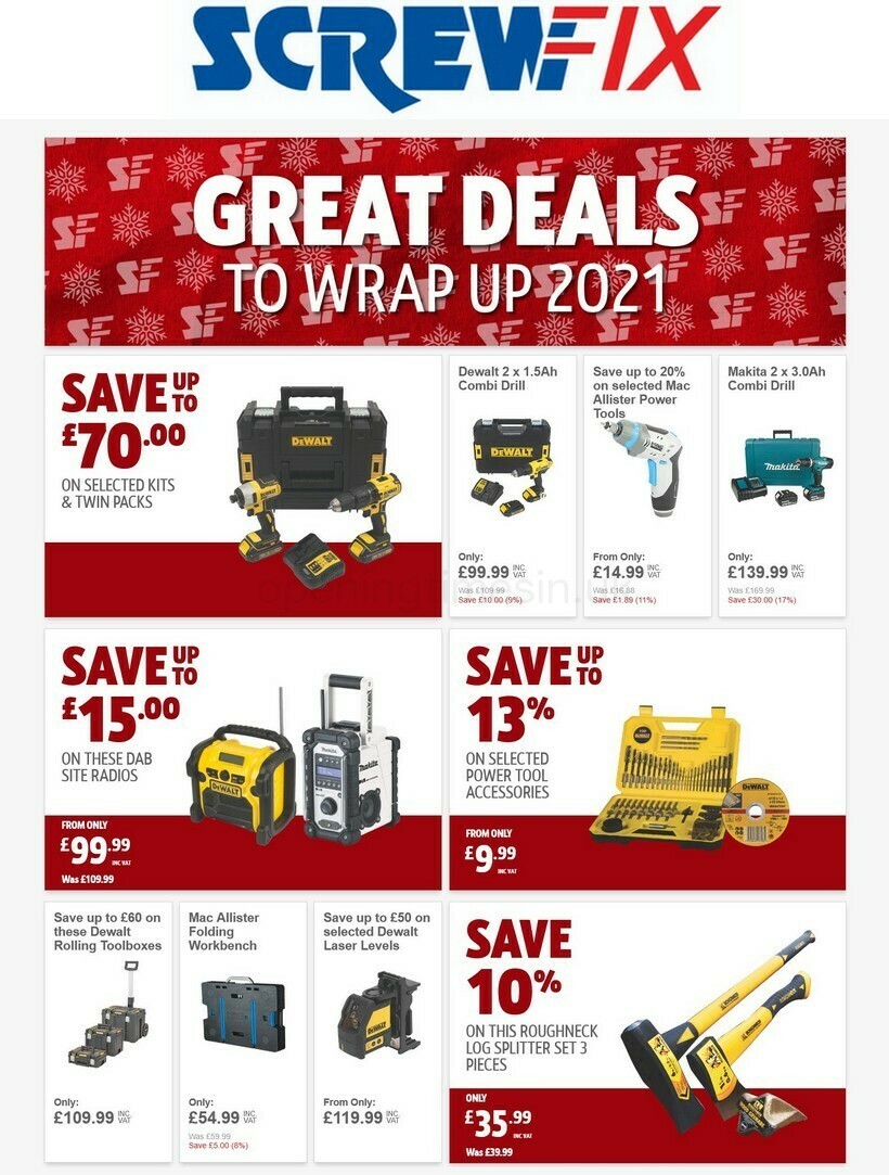 Screwfix Offers from 9 December