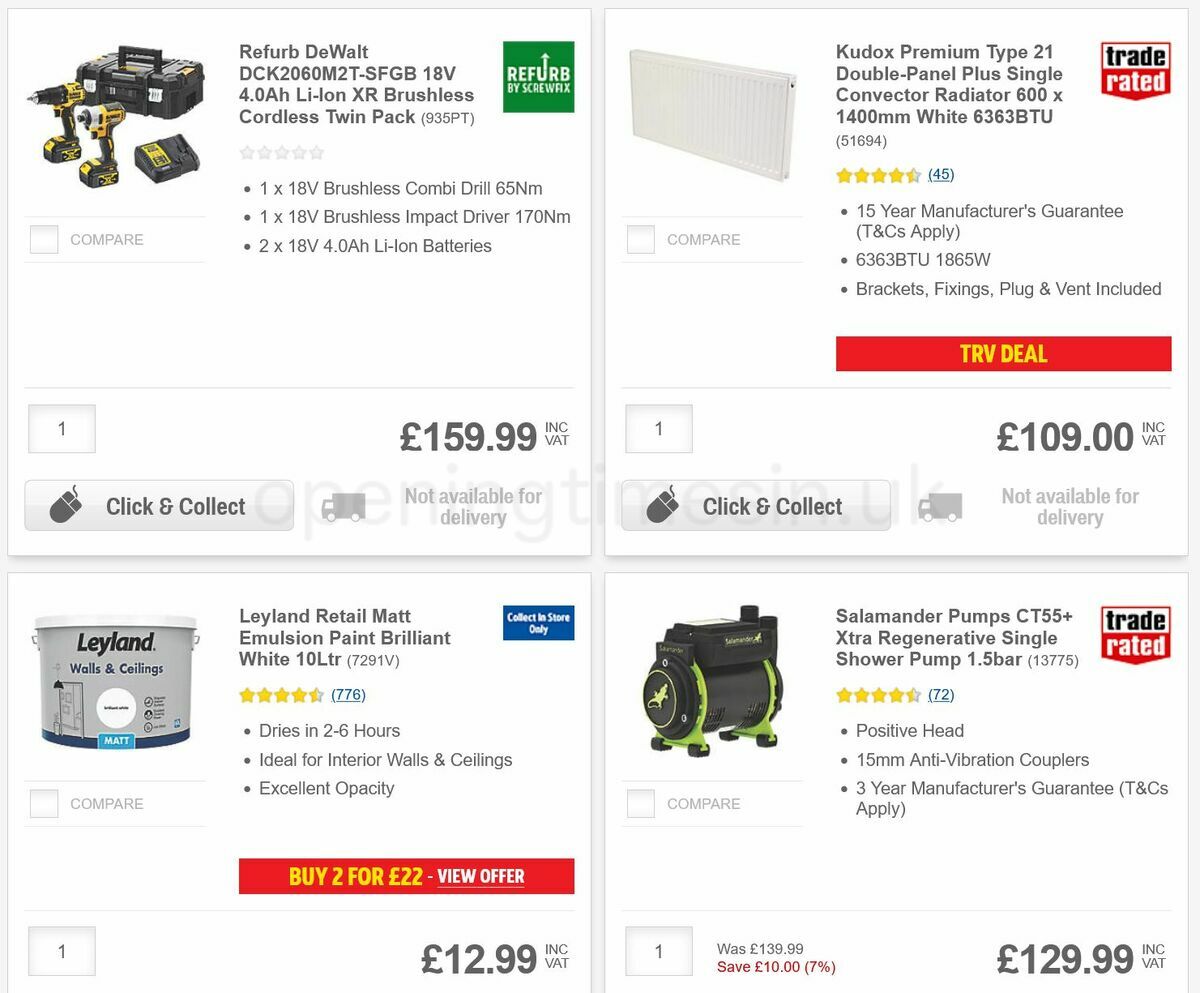 Screwfix Offers from 5 April