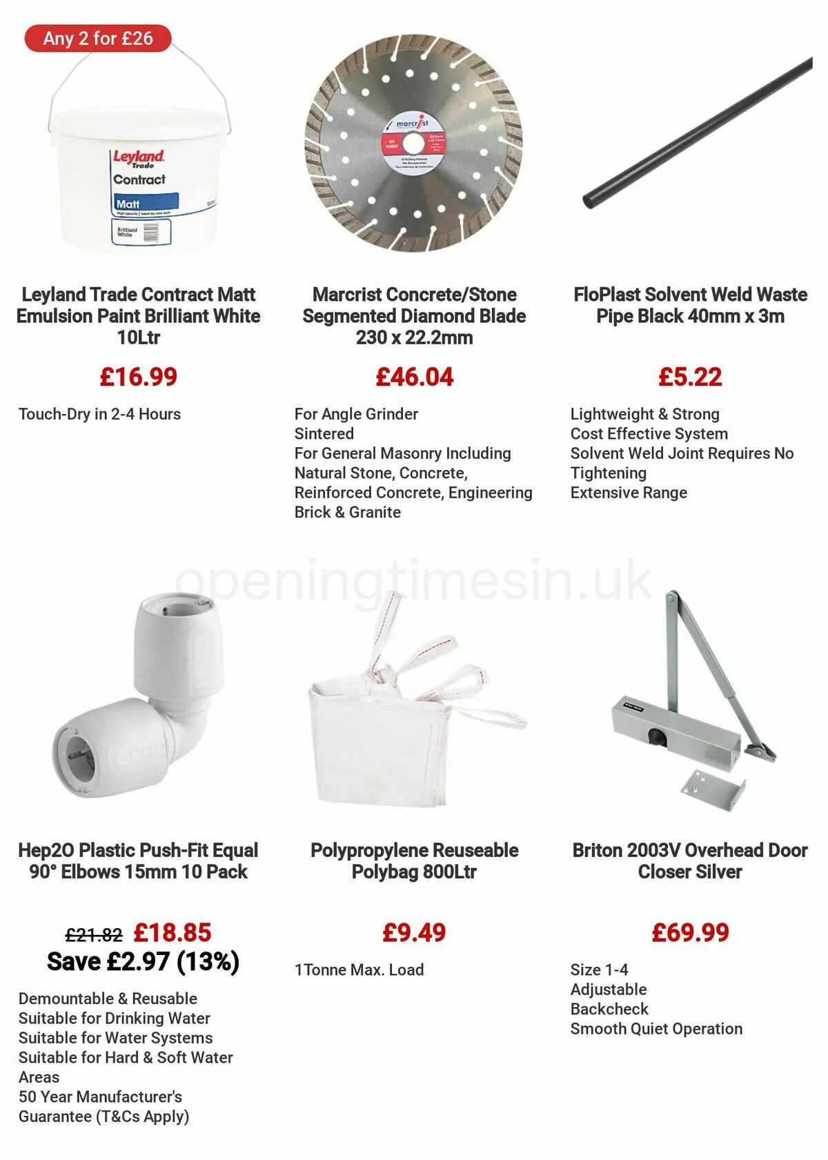 Screwfix Offers from 24 May
