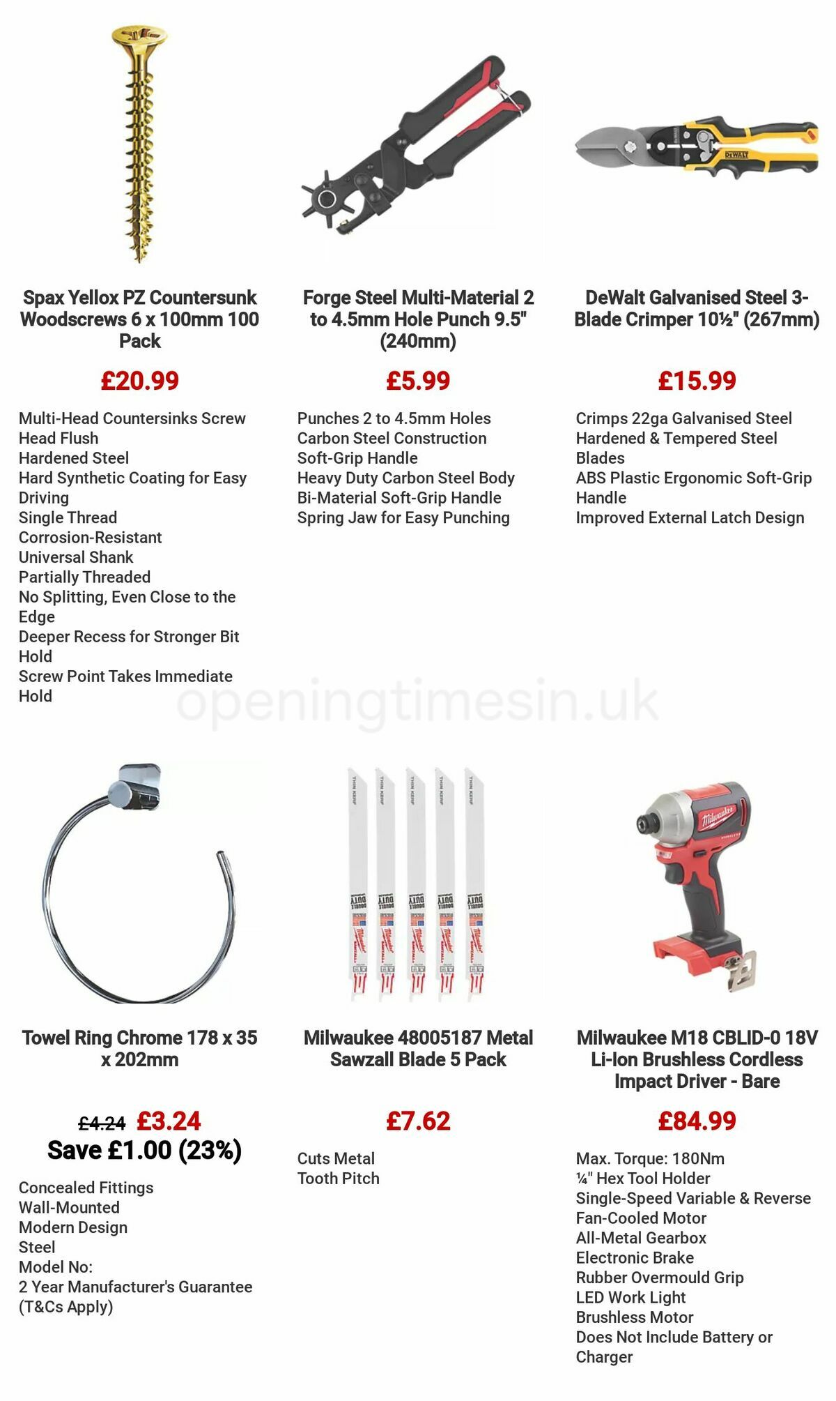 Screwfix Clearance Offers from 29 June