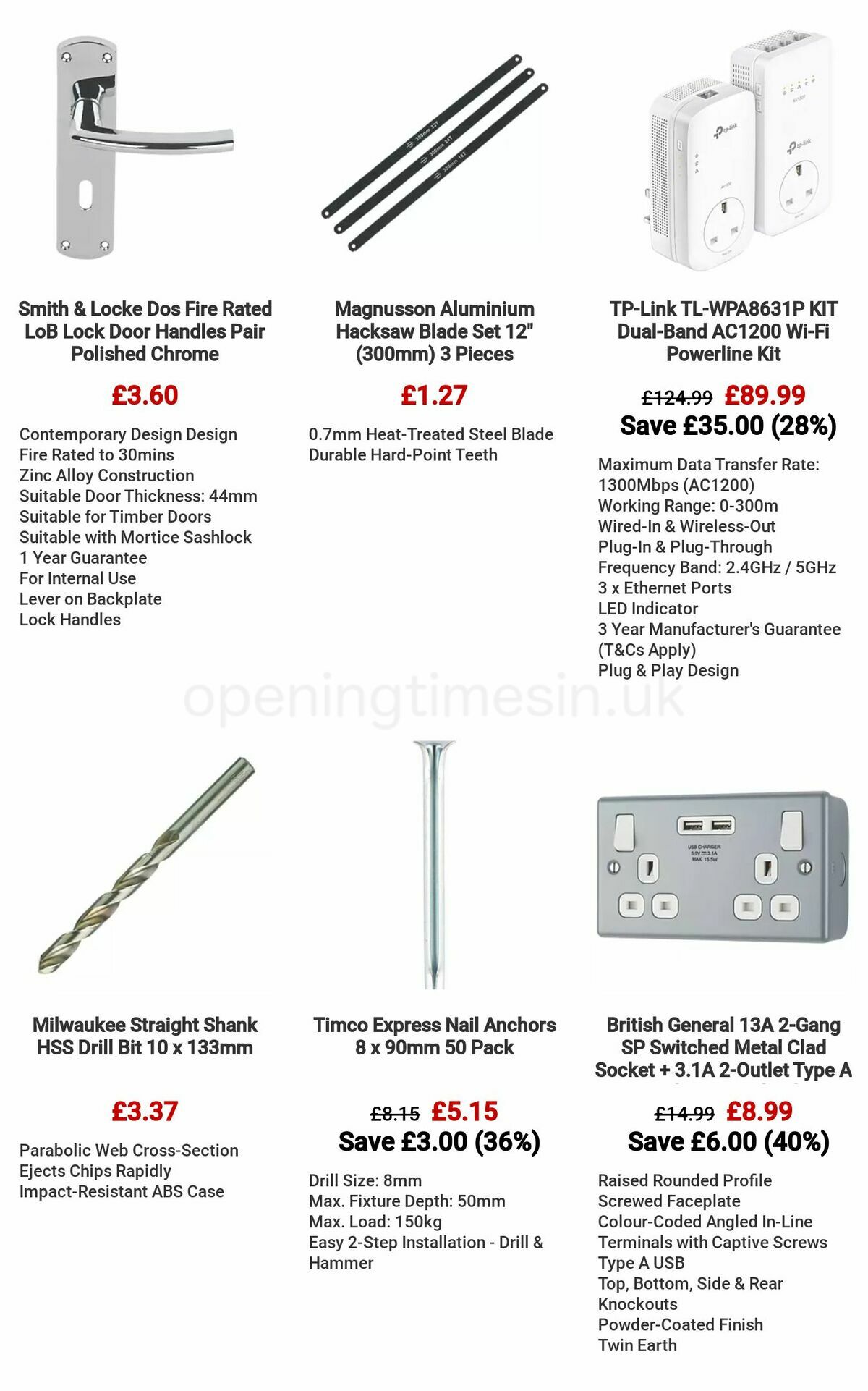Screwfix Clearance Offers from 29 June