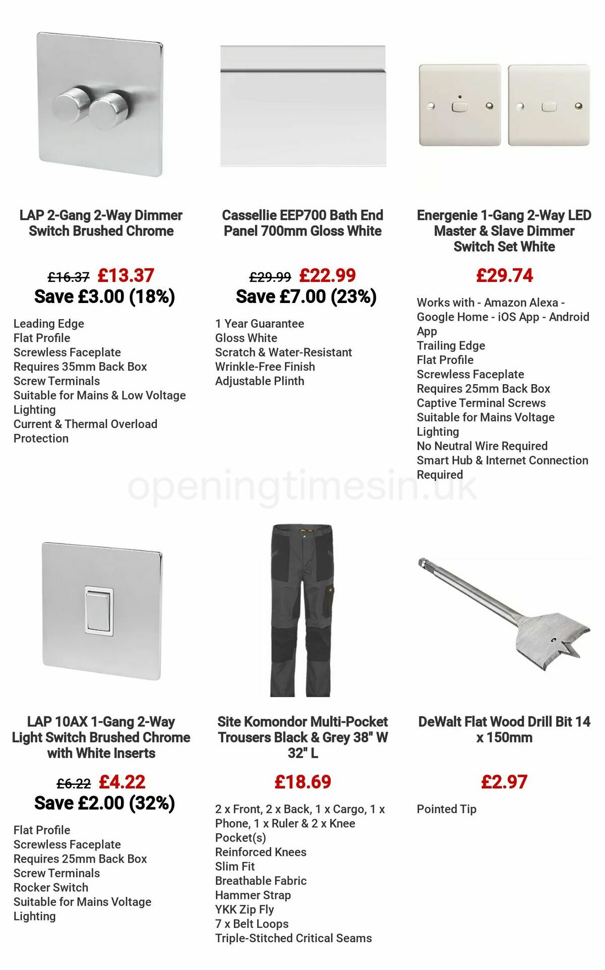 Screwfix Clearance Offers from 29 June