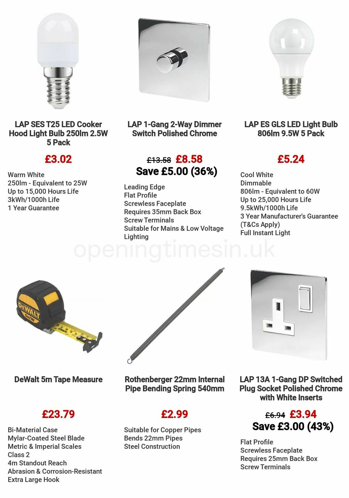 Screwfix Clearance Offers from 29 June