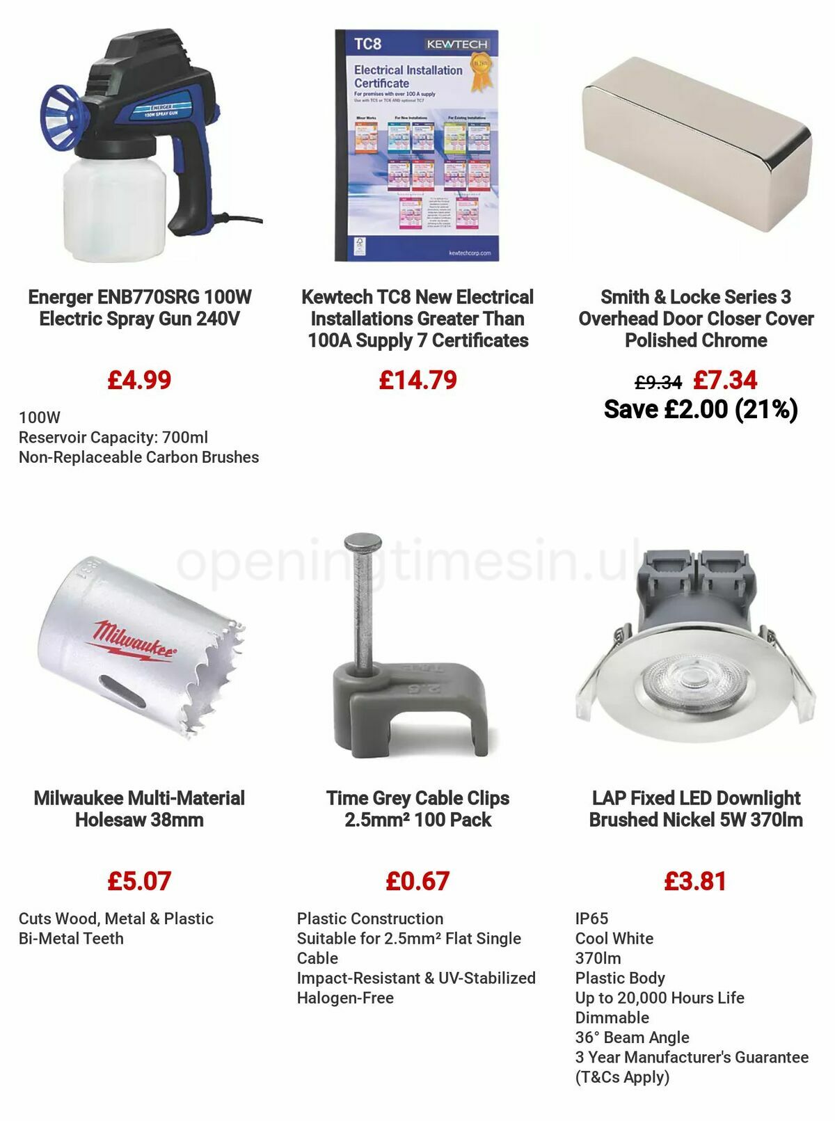Screwfix Clearance Offers from 29 June
