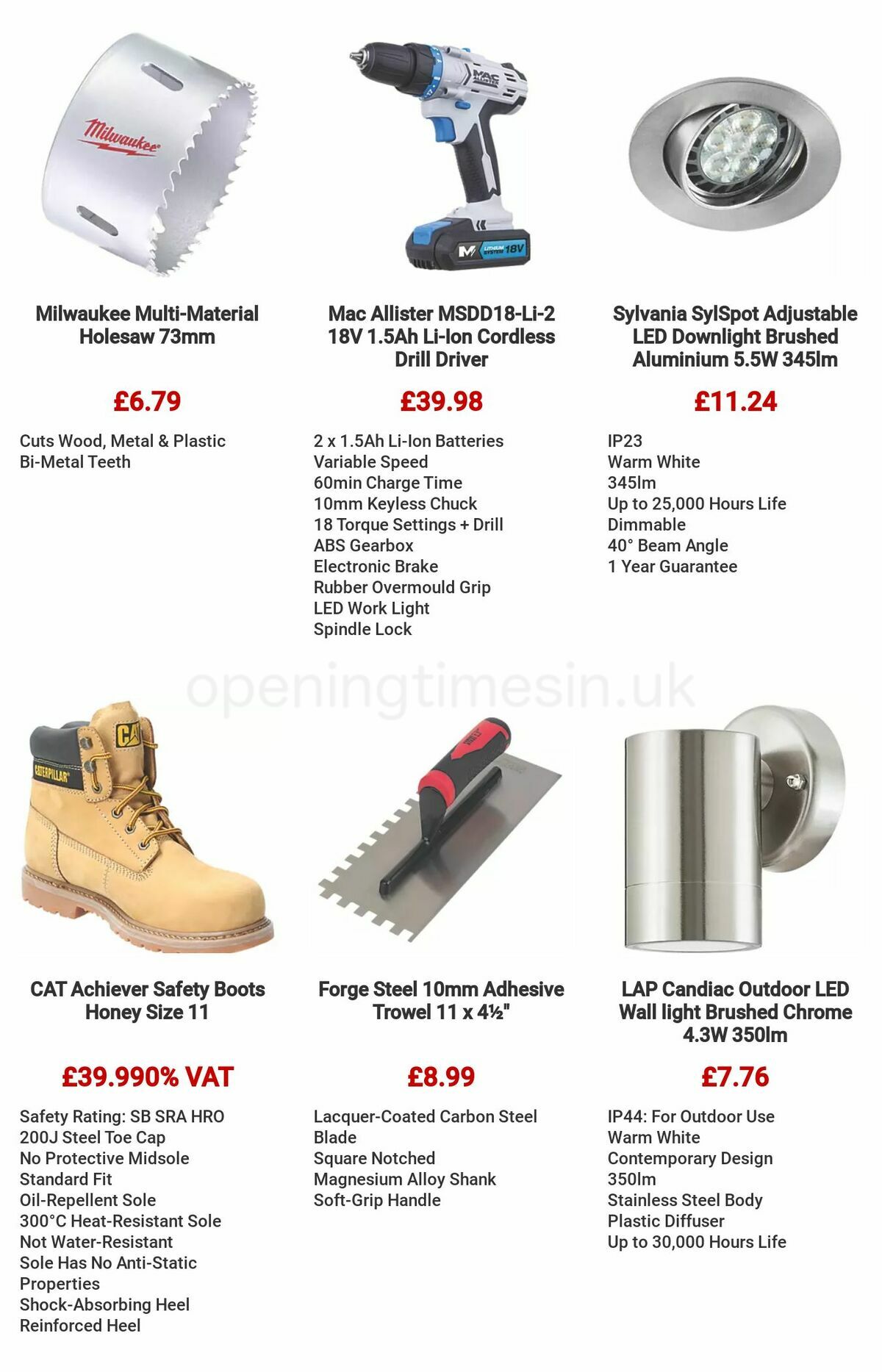 Screwfix Clearance Offers from 29 June