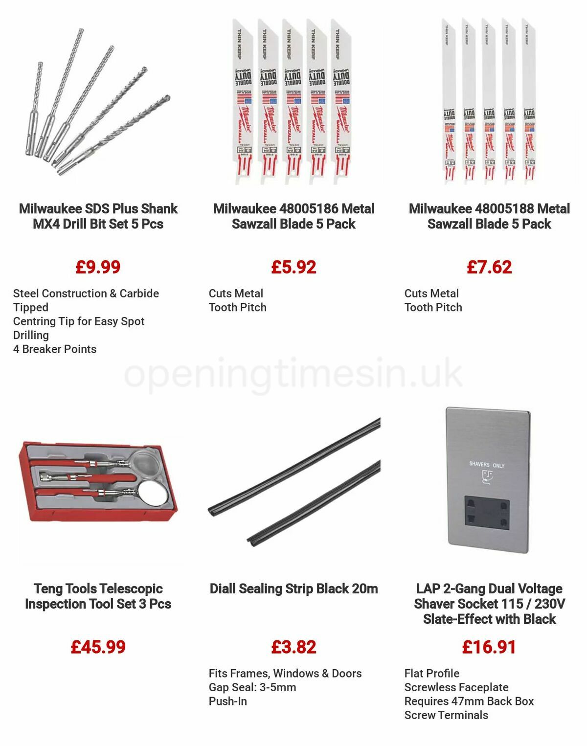 Screwfix Clearance Offers from 29 June
