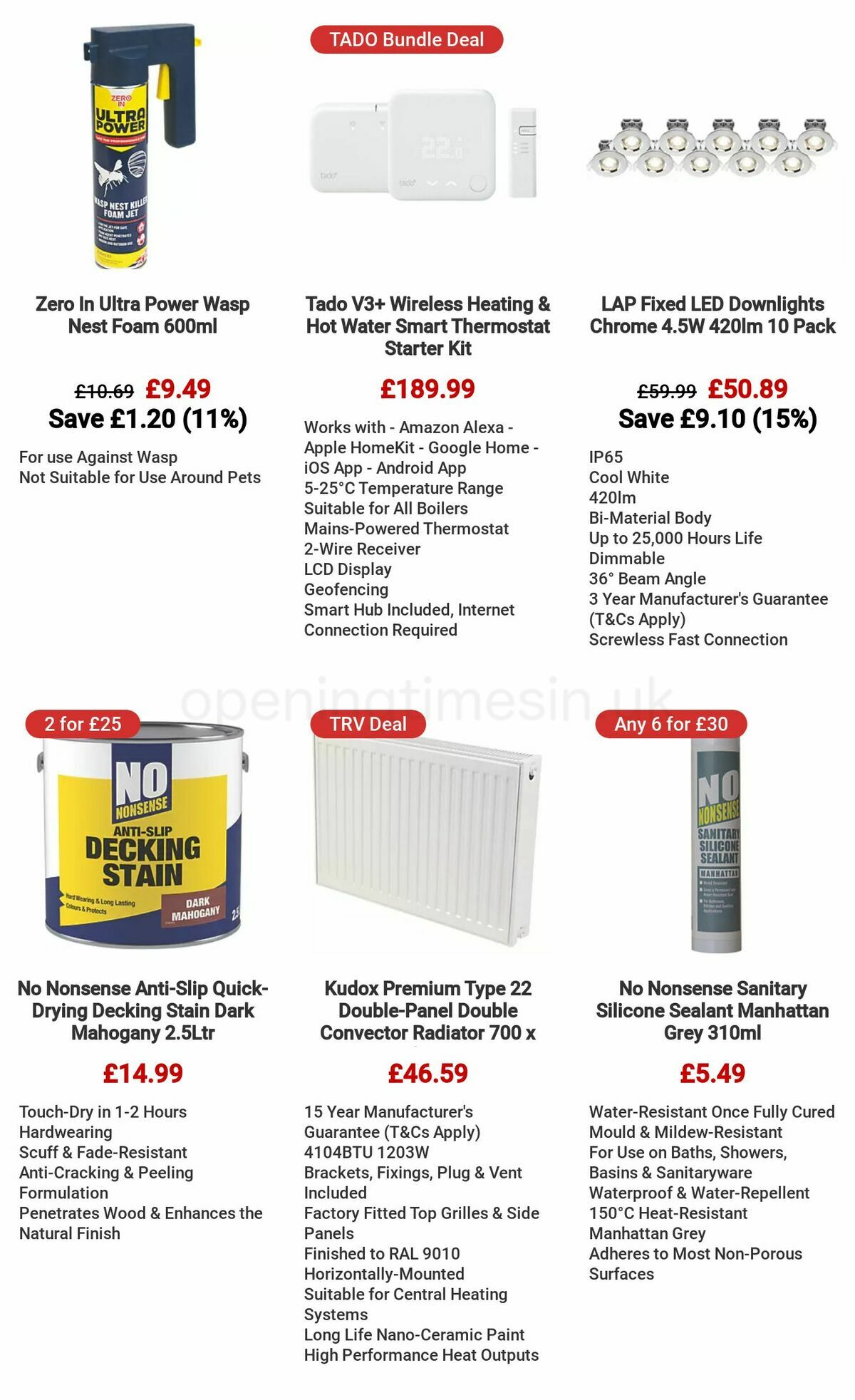 Screwfix Offers from 8 August
