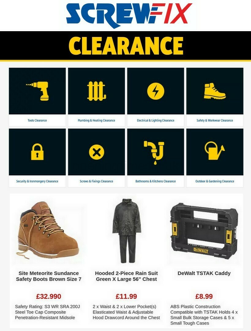 Screwfix Clearance Offers from 17 November