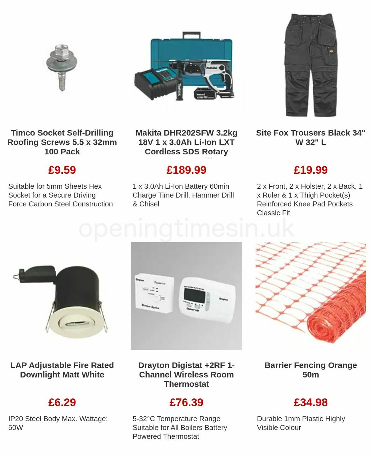 Screwfix Clearance Offers from 17 November