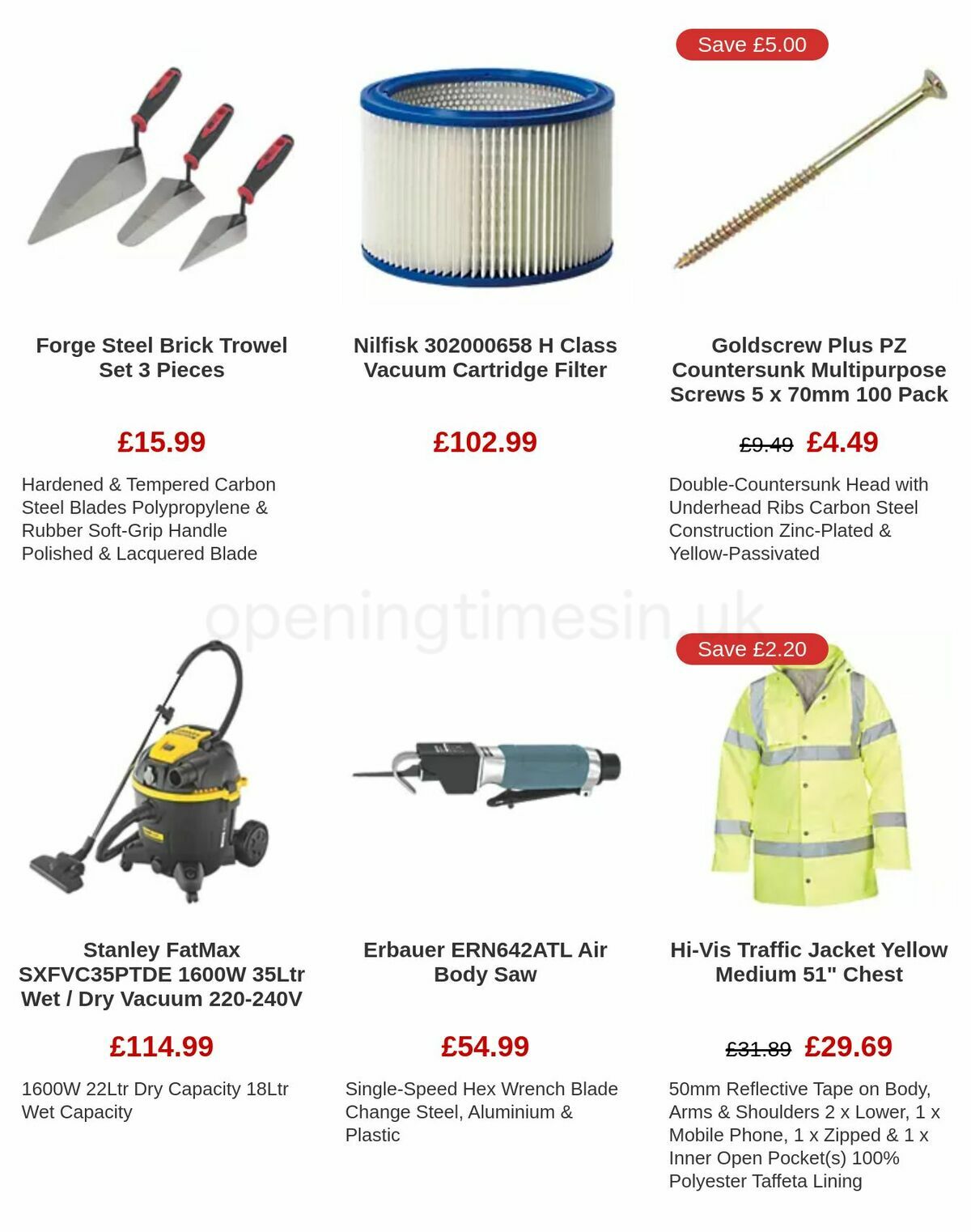 Screwfix Clearance Offers from 17 November