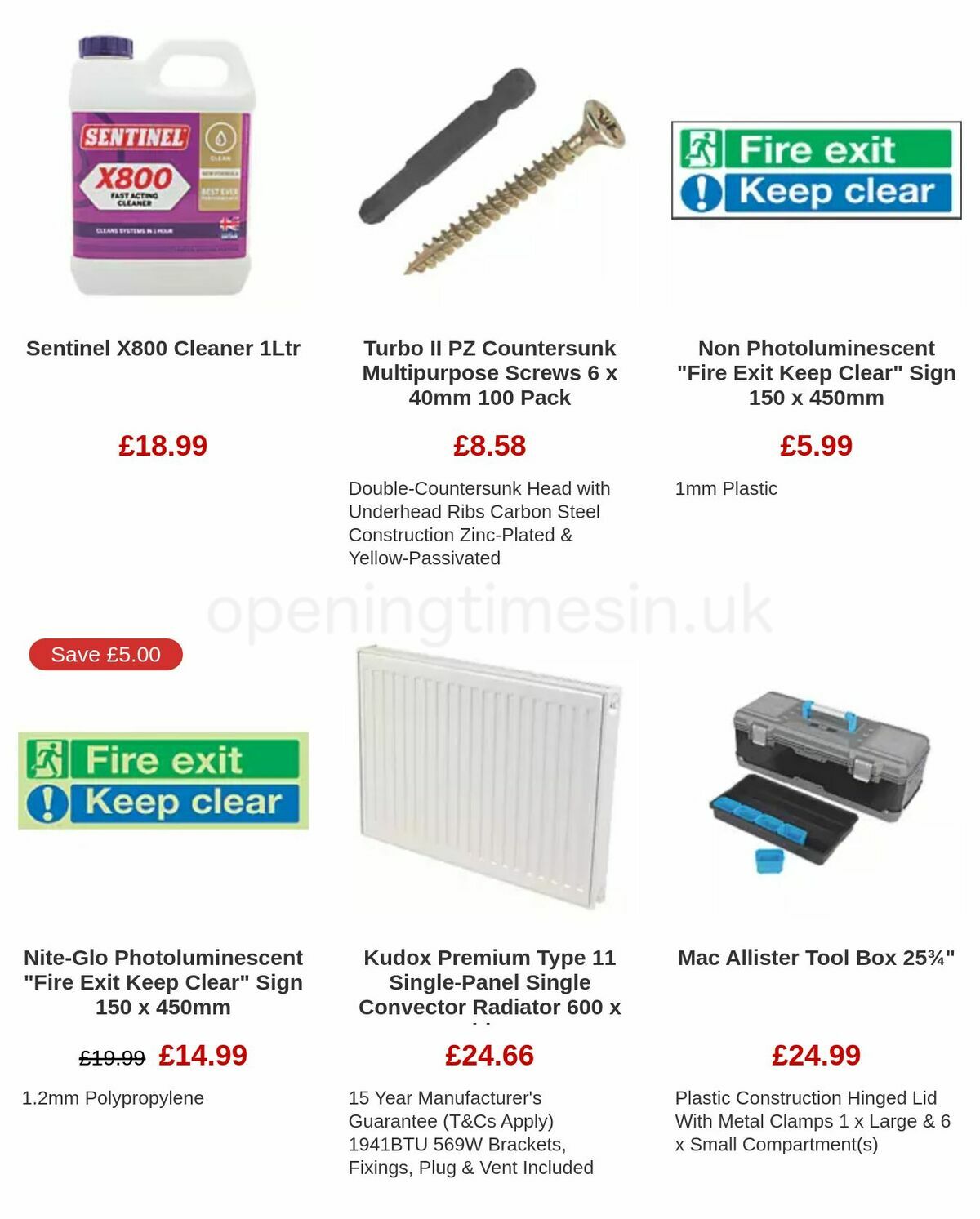 Screwfix Clearance Offers from 17 November