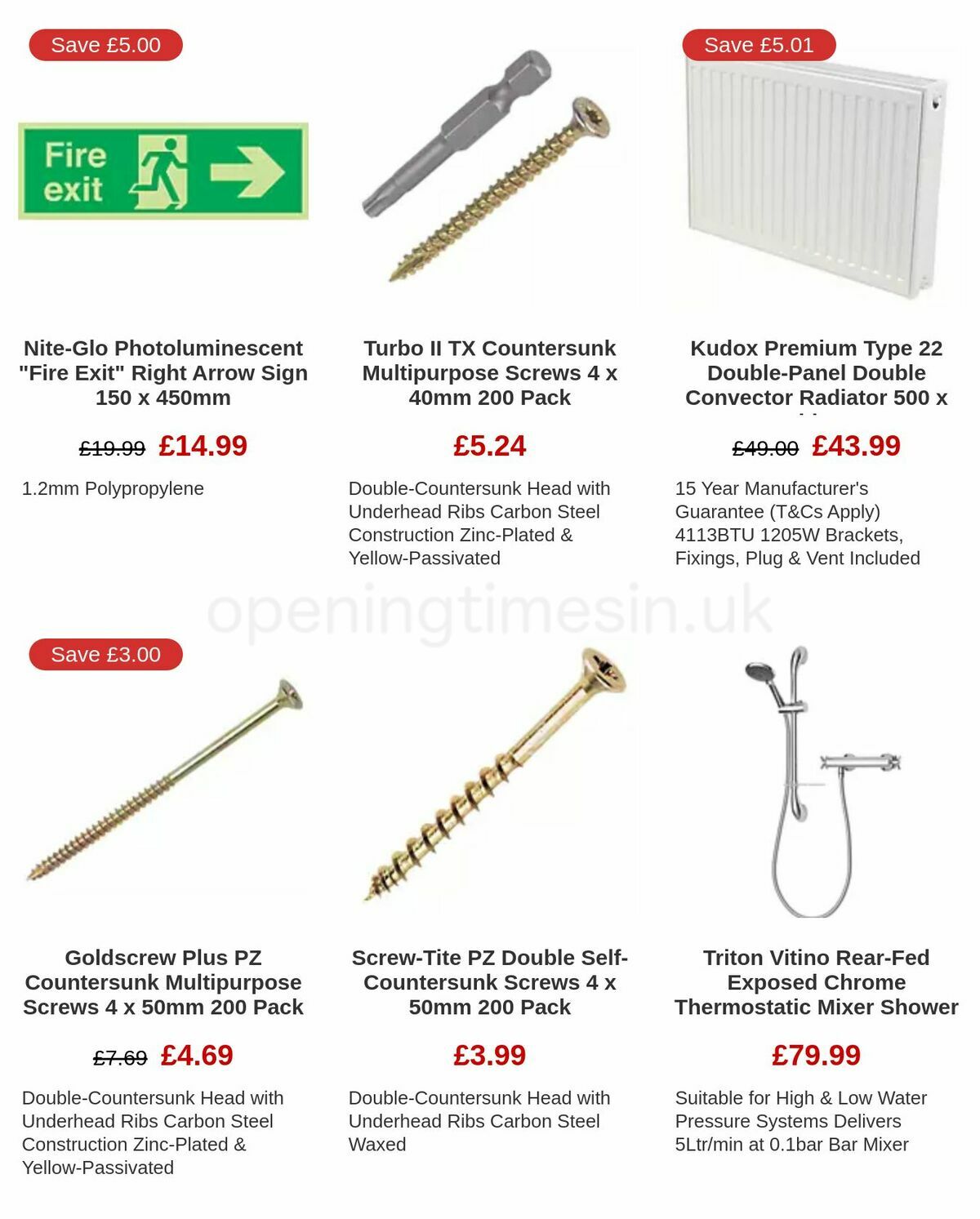 Screwfix Clearance Offers from 17 November