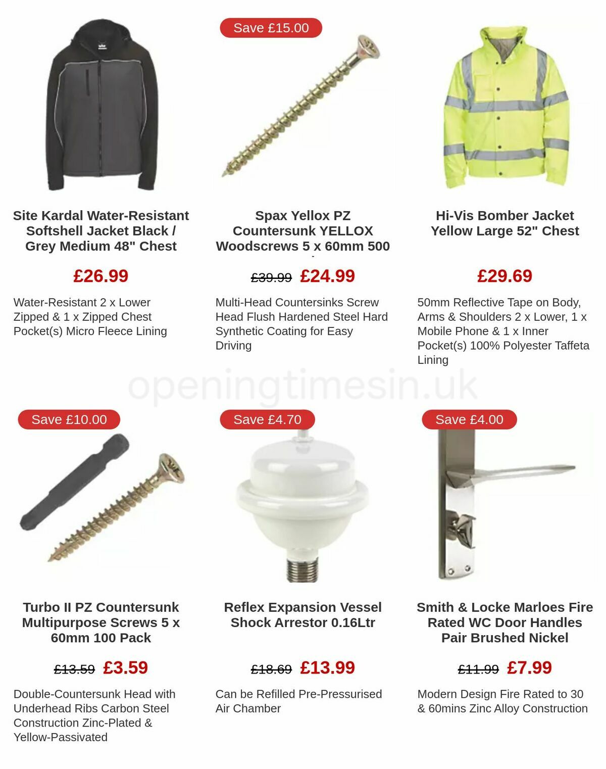 Screwfix Clearance Offers from 17 November