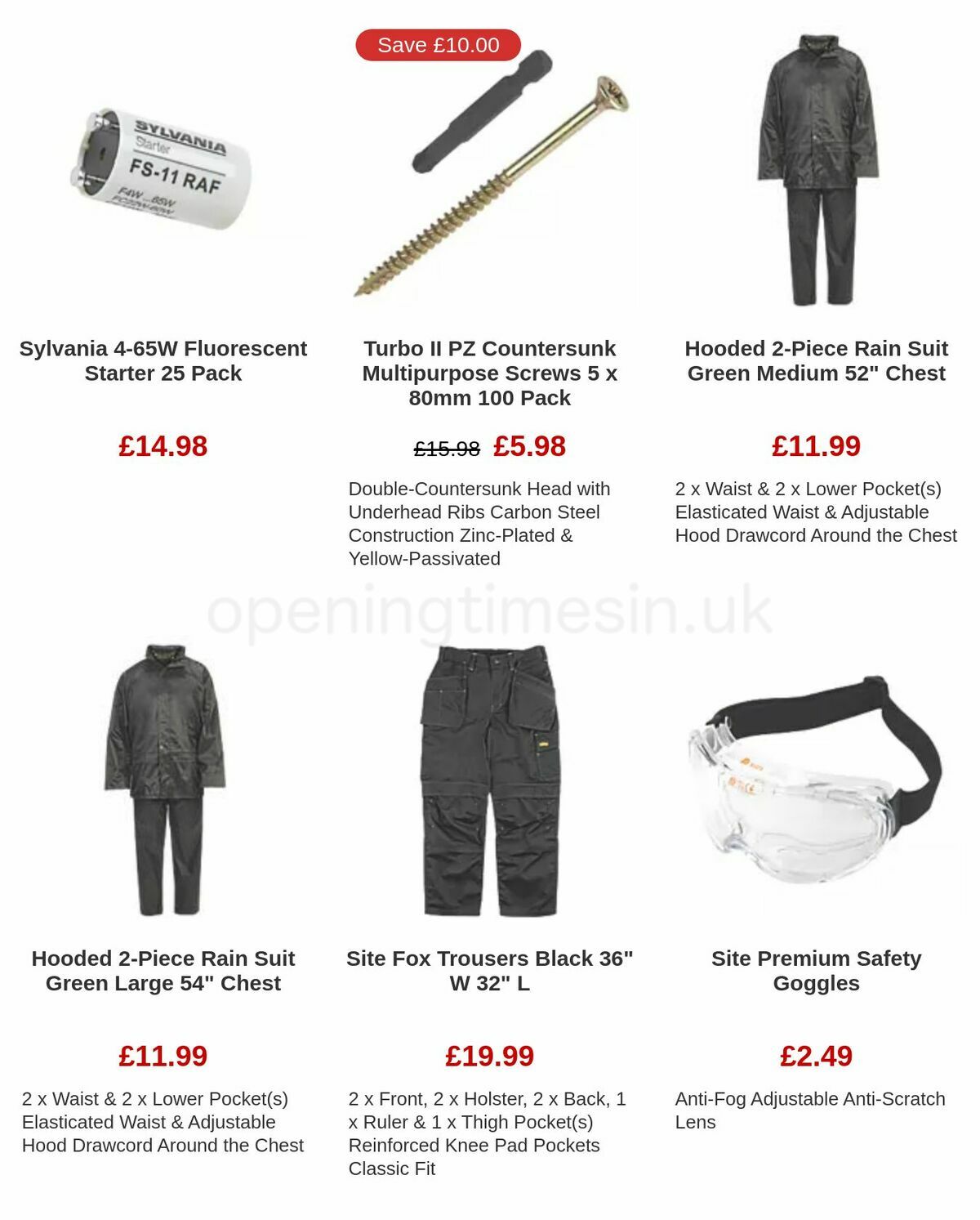 Screwfix Clearance Offers from 17 November